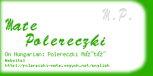 mate polereczki business card